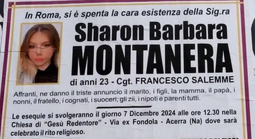 Lutto Acerra morte Sharon Barbara Montanera