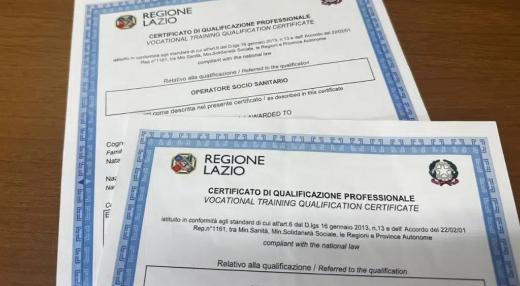 diplomi operatore sanitario falsi arresti velletri latina