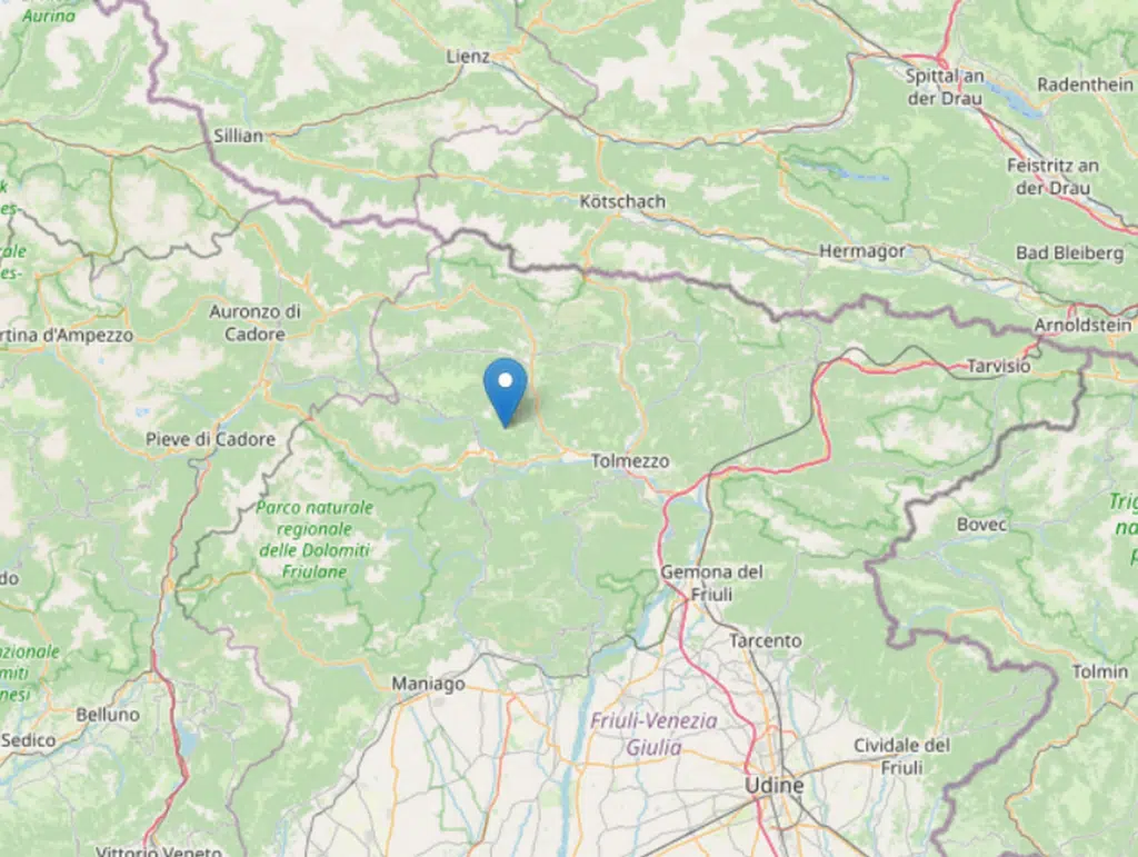 terremoto udine ampezzo oggi 12 gennaio