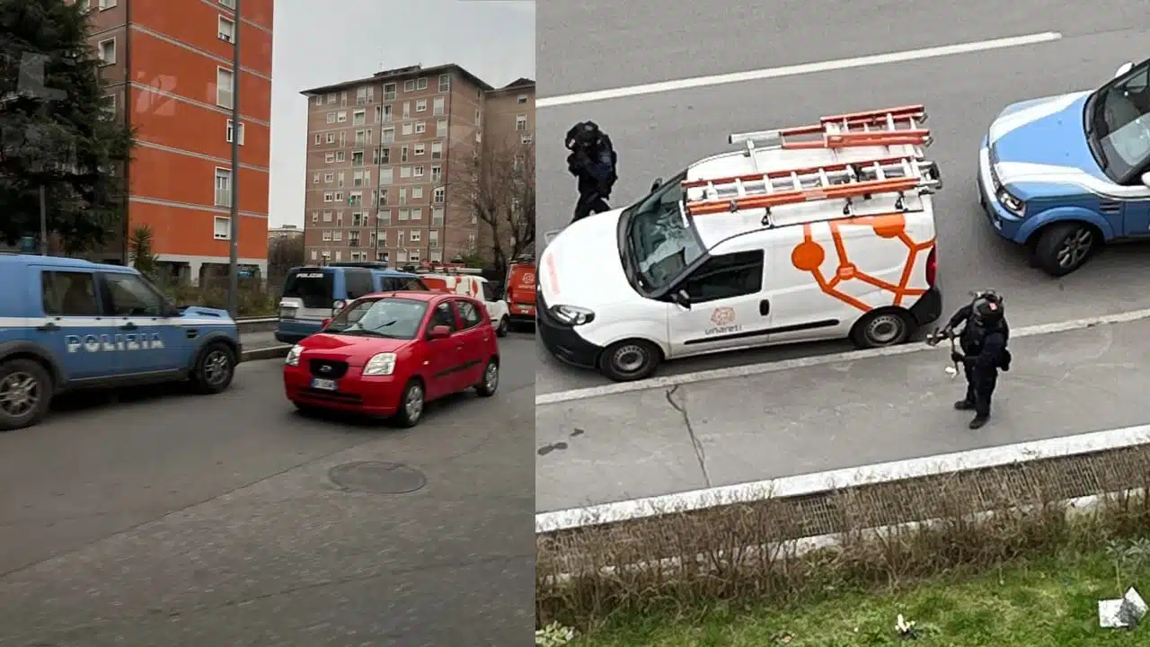 La polizia sul posto