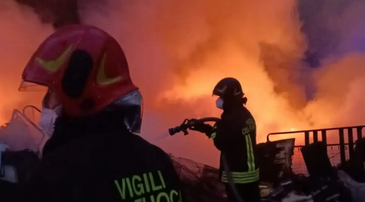 incendio viterbo morto 16 marzo